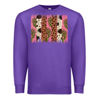 Purple cactus leopard cowhide brush stroke Premium Sweatshirt - Artiststas