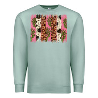 Seafoam cactus leopard cowhide brush stroke Premium Sweatshirt - Artiststas