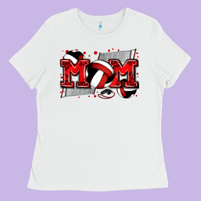 Mom Volleyball Ladies Tee Designed By Zillion Design Studio