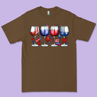 American Wine Glasses Premium Tee Designed By Zillion Design Studio