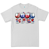 Dove Grey American wine glasses Premium Tee - Zillion Design Studio