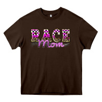 Chocolate Brown race mom Heavy Core Tee - Zillion Design Studio