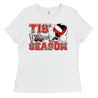 White tis' the season volleyball Ladies Tee - Zillion Design Studio