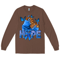 Chestnut hope blueribboncolon cancer nails Long Sleeve Tee - NancyCooperArtShop