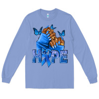 Colony Blue hope blueribboncolon cancer nails Long Sleeve Tee - NancyCooperArtShop