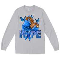Moon Dust hope blueribboncolon cancer nails Long Sleeve Tee - NancyCooperArtShop