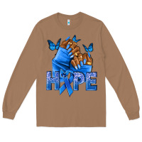 Toasted Coconut hope blueribboncolon cancer nails Long Sleeve Tee - NancyCooperArtShop