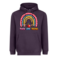 Plum teach love inspire rainbow Heavyweight Hoodie - Artiststas