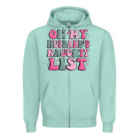 Seafoam on my husband's naughty list Zipper Hoodie - MaliasSmallBusiness
