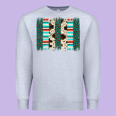 Leopard Cowhide Brush Stroke Premium Sweatshirt Designed By Artiststas