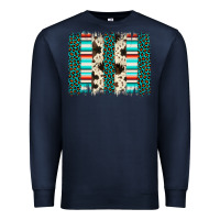 Navy leopard cowhide brush stroke Premium Sweatshirt - Artiststas