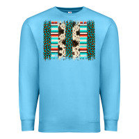 Ocean Blue leopard cowhide brush stroke Premium Sweatshirt - Artiststas