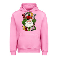 Fuchsia Pink howdy santa western cactus christmas Urban Hoodie - CowGirlArtShop