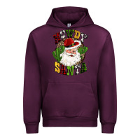 Mauve Wine howdy santa western cactus christmas Urban Hoodie - CowGirlArtShop