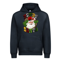 Navy howdy santa western cactus christmas Urban Hoodie - CowGirlArtShop