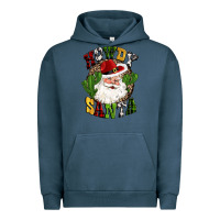 Pigment Midnight Navy howdy santa western cactus christmas Urban Hoodie - CowGirlArtShop