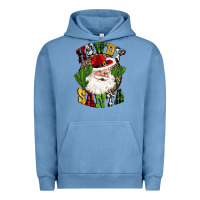 Pigment Pebble Blue howdy santa western cactus christmas Urban Hoodie - CowGirlArtShop