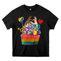 Black pride rainbow cupcake Heavy Core Tee - texasbilliewilder