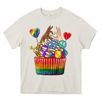 Cream pride rainbow cupcake Heavy Core Tee - texasbilliewilder