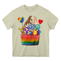 Mossy pride rainbow cupcake Heavy Core Tee - texasbilliewilder