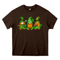 Chocolate Brown st patricks day gnomes with western hearts and shamrocks Heavy Core Tee - Artiststas