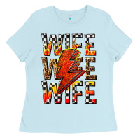 Baby Blue wife wife wife Ladies Tee - texasbilliewilder