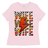 Bubblegum Pink wife wife wife Ladies Tee - texasbilliewilder