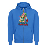 True Royal christmas book tree Zipper Hoodie - MaliasSmallBusiness