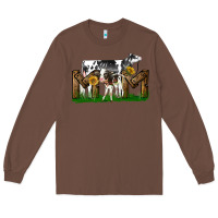 Chestnut Western Holstein Cow And Baby Cow Mom Long Sleeve Tee - LillyAllenDesigns