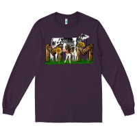 Plum Western Holstein Cow And Baby Cow Mom Long Sleeve Tee - LillyAllenDesigns
