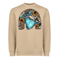 Mushroom sunflower gemstone rainbow Heavyweight Sweatshirt - JahusDesignShop