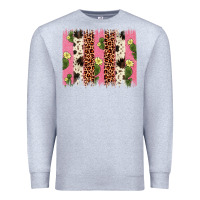 Heather Grey cactus leopard cowhide brush stroke Premium Sweatshirt - Artiststas