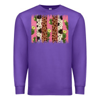 Purple cactus leopard cowhide brush stroke Premium Sweatshirt - Artiststas