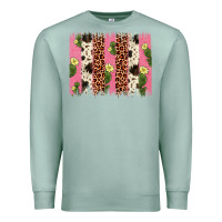Seafoam cactus leopard cowhide brush stroke Premium Sweatshirt - Artiststas
