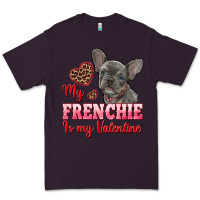 Plum my frenchie is my valentine Premium Tee - RanaPortraitStore