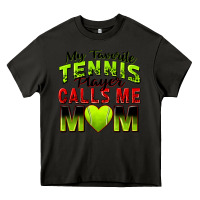 Asphalt my favorite tennis player calls me mom Heavy Core Tee - Zillion Design Studio