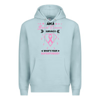 Blue Mist I am a Breast Cancer Survivor What is Your Superpower Premium Hoodie - Bettercallsaul