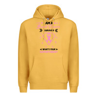 Mustard I am a Breast Cancer Survivor What is Your Superpower Premium Hoodie - Bettercallsaul
