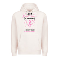 Pale Pink I am a Breast Cancer Survivor What is Your Superpower Premium Hoodie - Bettercallsaul
