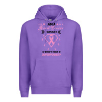 Purple I am a Breast Cancer Survivor What is Your Superpower Premium Hoodie - Bettercallsaul