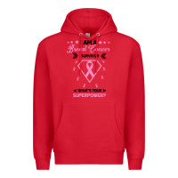 Red I am a Breast Cancer Survivor What is Your Superpower Premium Hoodie - Bettercallsaul