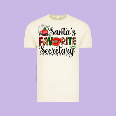 Santa's Favorite Secretary Vintage Tee Designed By Adodesignshop