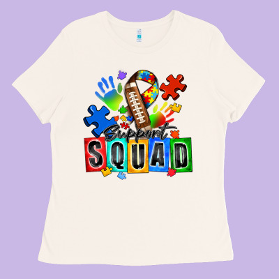 American Football Support Squad Autism Ladies Tee Designed By Zillion Design Studio