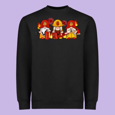 Firefighter Gnomes Heavyweight Sweatshirt Designed By Artiststas