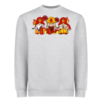 Heather Grey firefighter gnomes Heavyweight Sweatshirt - Artiststas