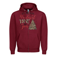 Burgundy it's the most wonderful time of the year Zipper Hoodie - MaliasSmallBusiness