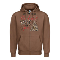 Chestnut it's the most wonderful time of the year Zipper Hoodie - MaliasSmallBusiness