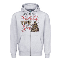 Heather Grey it's the most wonderful time of the year Zipper Hoodie - MaliasSmallBusiness