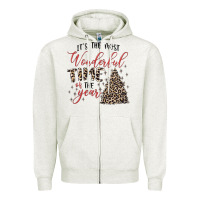 Oatmeal Heather it's the most wonderful time of the year Zipper Hoodie - MaliasSmallBusiness