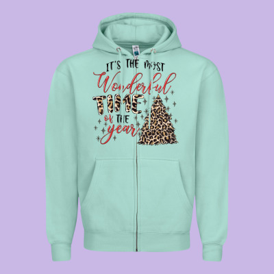 It's The Most Wonderful Time Of The Year Zipper Hoodie Designed By Maliassmallbusiness
